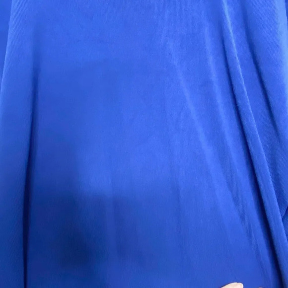 Talbots Blue White White Faux Layered Sweater Blouse Size L Long Sleeve Cuffs - Picture 7 of 11